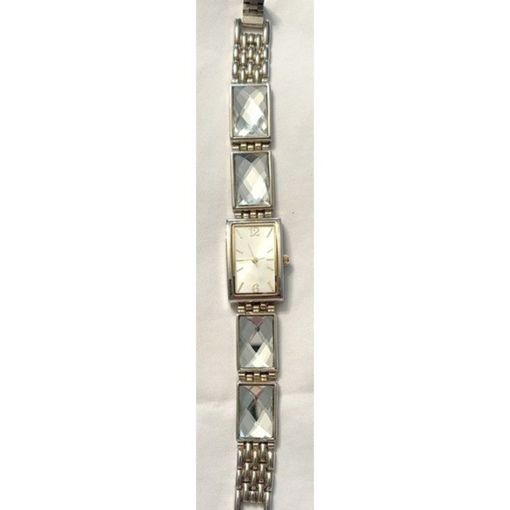Square Elegant Silver and Gold Women's Watch
